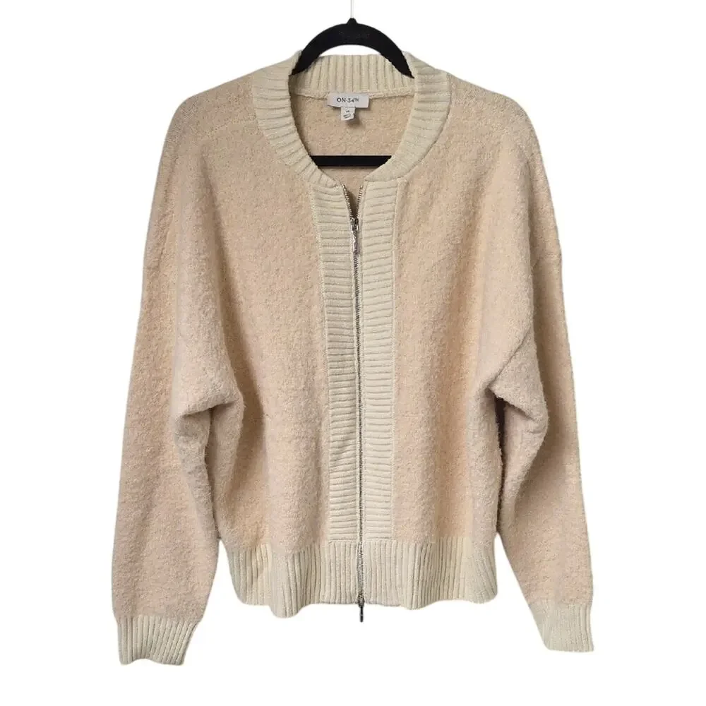 On 34th Booucle Cozy Bomber Jacket Womens Size 3X